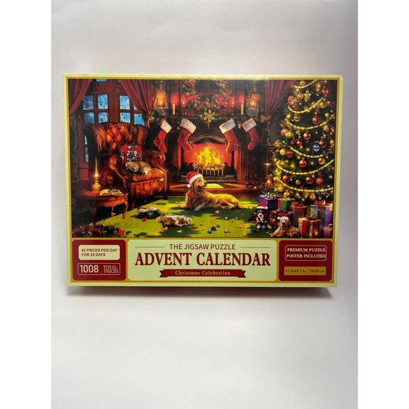 Advent Calendar Christmas Jigsaw Puzzle 1008 Pieces Poster Fun Holiday Countdown - Picture 1 of 2